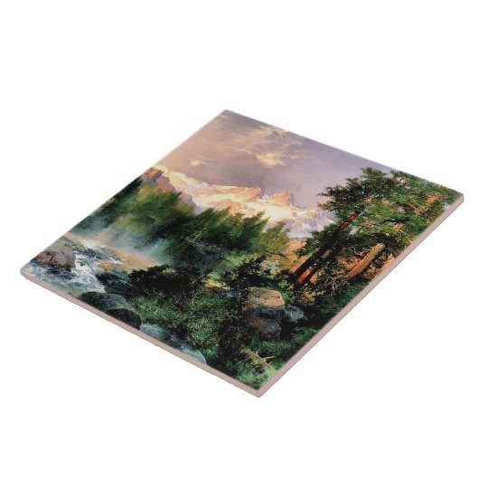 Thomas Moran - Drie Tetons Tegeltje (Zijkant)