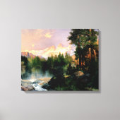 Thomas Moran kunst, De Drie Tetons Canvas Afdruk (Voorkant)