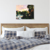 Thomas Moran kunst, De Drie Tetons Canvas Afdruk (Insitu (Slaapkamer))