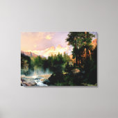 Thomas Moran kunst, De Drie Tetons Canvas Afdruk (Voorkant)