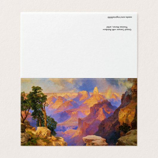 Thomas Moran-kunst, Grand Canyon met regenboog Kaart (Buitenkant ongevouwen)