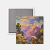 Thomas Moran-kunst, Grand Canyon met Regenboogmagn Magneet (Voorkant / Achterkant)