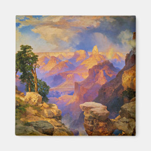 Thomas Moran-kunst, Grand Canyon met Regenboogmagn Magneet