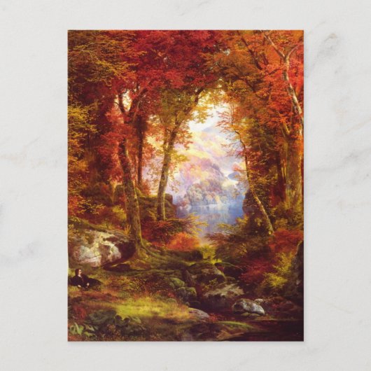 Thomas Moran - Onder de bomen Briefkaart (Voorkant)