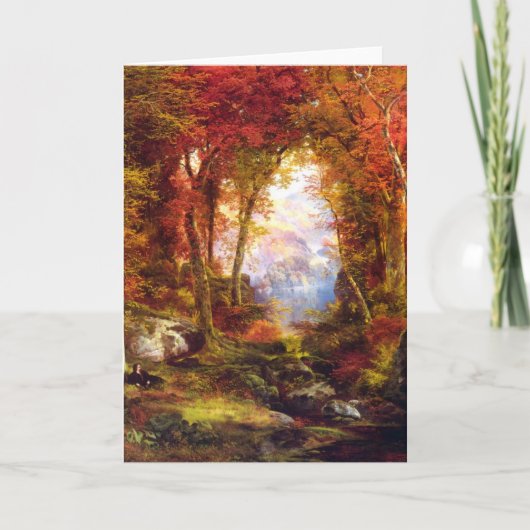 Thomas Moran - onder de bomen Feestdagen Kaart (Voorkant)