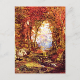 Thomas Moran - onder de bomen, mooie kunst Briefkaart