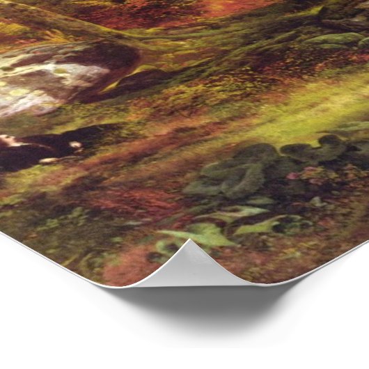 Thomas Moran - Onder de bomen Poster (Hoek)