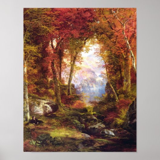Thomas Moran - Onder de bomen Poster (Voorkant)