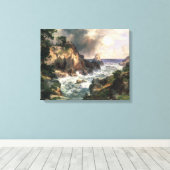 Thomas Moran - Point Lobos, Monterey, Californië Canvas Afdruk (Insitu (Houten vloer))