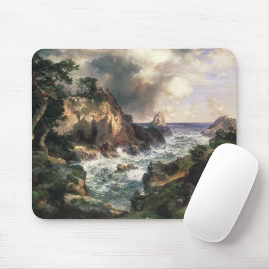 Thomas Moran - Point Lobos, Monterey, Californië Muismat (Met muis)