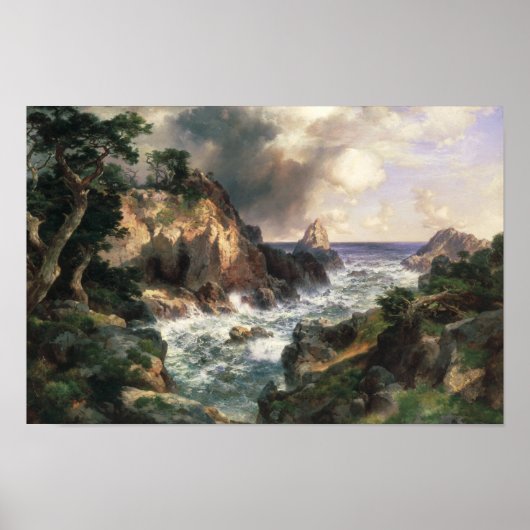 Thomas Moran - Point Lobos, Monterey, Californië Poster (Voorkant)