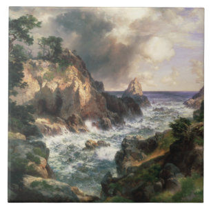 Thomas Moran - Point Lobos, Monterey, Californië Tegeltje