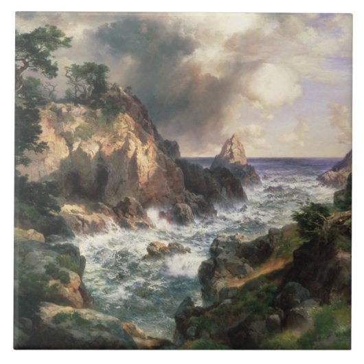 Thomas Moran - Point Lobos, Monterey, Californië Tegeltje (Voorkant)