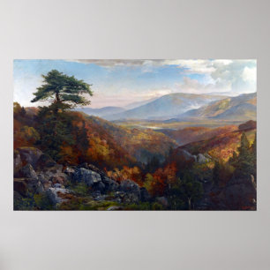 Thomas Moran Valley of the Catawissa in het najaar Poster