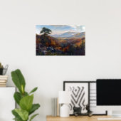 Thomas Moran Valley of the Catawissa in het najaar Poster (Thuiskantoor)