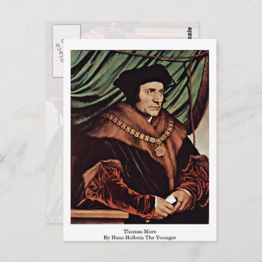 Thomas more door Hans Holbein the Younger Briefkaart (Voorkant / Achterkant)