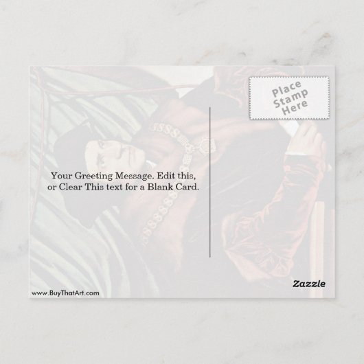 Thomas more door Hans Holbein the Younger Briefkaart (Achterkant)