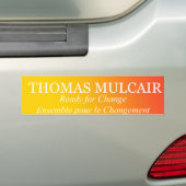 Thomas Mulcair Klaar voor Change Ensemble Bumpersticker (Op auto)