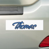 Thomas Naam blauwe sticker sticker auto sticker (Op auto)