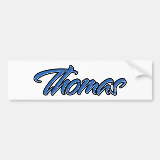 Thomas Name blue Aufkleber Sticker Autoaufkleber (Voorkant)