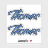 Thomas Name blue Aufkleber Sticker Stickerset (Vel)