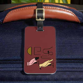 Thomas Name in Hieroglyphs symbolen van de oude EG Bagagelabel