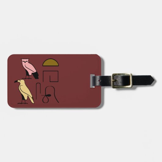 Thomas Name in Hieroglyphs symbolen van de oude EG Bagagelabel (Voorkant horizontaal)