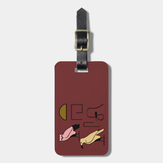 Thomas Name in Hieroglyphs symbolen van de oude EG Bagagelabel (Voorkant verticaal)