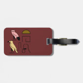 Thomas Name in Hieroglyphs symbolen van de oude EG Bagagelabel (Achterkant horizontaal)