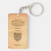 Thomas Nashe 1592 Titel Page Shakespeare Sleutelha Sleutelhanger (achterkant)