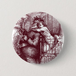 Thomas Nast Santa Claus "Caught" Ronde Button 5,7 Cm