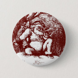 Thomas Nast Santa Claus op Rooftop Ronde Button 5,7 Cm