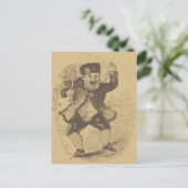 Thomas Nast's vroege St. Nick Drawing Card Briefkaart (Staand voorkant)