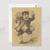 Thomas Nast's vroege St. Nick Drawing Card Briefkaart (Voorkant / Achterkant)