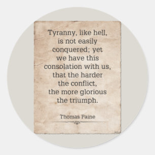 Thomas Paine #1 Ronde Sticker