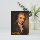 Thomas Paine - Briefkaart (Staand voorkant)