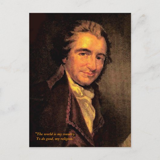 Thomas Paine - Briefkaart (Voorkant)