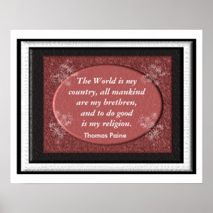 Thomas Paine - Citaat Poster