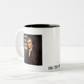 Thomas Paine Common Sense Cup Tweekleurige Koffiemok (Voorkant links)