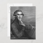 Thomas Paine, gegraveerd door William Angus, 1791 Briefkaart (Voorkant / Achterkant)