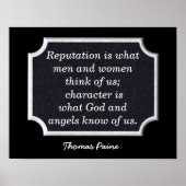 Thomas Paine - kunstprint - citaat Poster (Voorkant)
