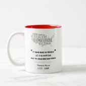 Thomas Paine Liberty Quote Tweekleurige Koffiemok (Links)