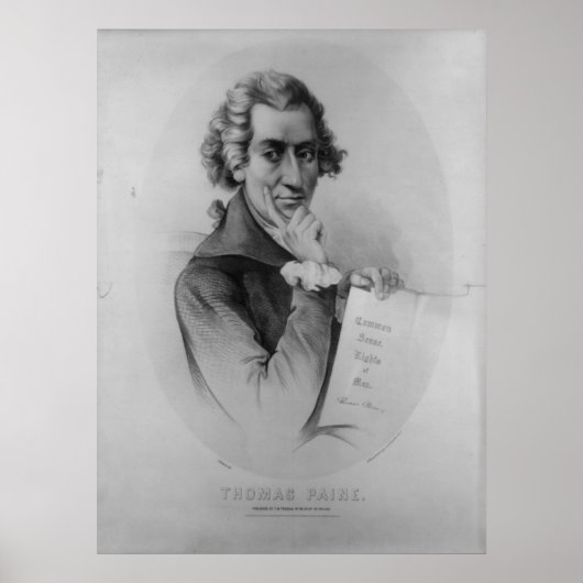 THOMAS PAINE Lithograaf door Peter Kramer Poster (Voorkant)