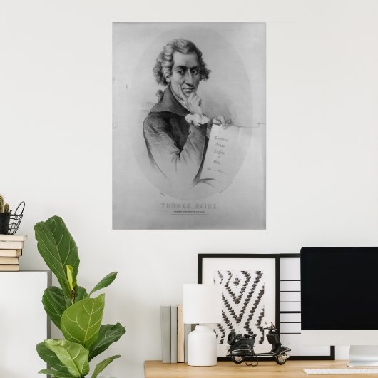 THOMAS PAINE Lithograaf door Peter Kramer Poster (Thuiskantoor)