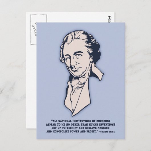 Thomas Paine - Mega-Churches Briefkaart (Voorkant / Achterkant)