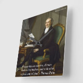 Thomas Paine "My Religion" Wisdom Quote Wall Clock Vierkante Klok (Hoek)