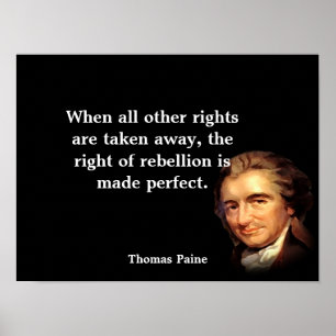 Thomas Paine over het Recht van de Opstand Poster