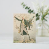 Thomas Paine Politieke Cartoon Briefkaart (Staand voorkant)