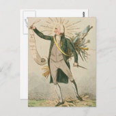 Thomas Paine Politieke Cartoon Briefkaart (Voorkant / Achterkant)
