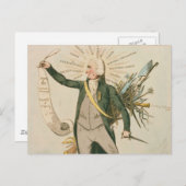 Thomas Paine Politieke Cartoon Briefkaart (Voorkant / Achterkant)